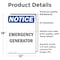 Signmission Emergency Generator, 12 in W x Rectangle, Vinyl Decal OS-2PACK-NS-D-1218-V-11856 - alternate 6